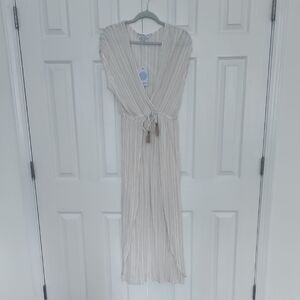 Blue Island Cream Maxi Dress